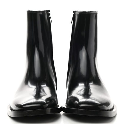 Balenciaga Polished Calfskin Rim Boots 37 Black 2 of 8