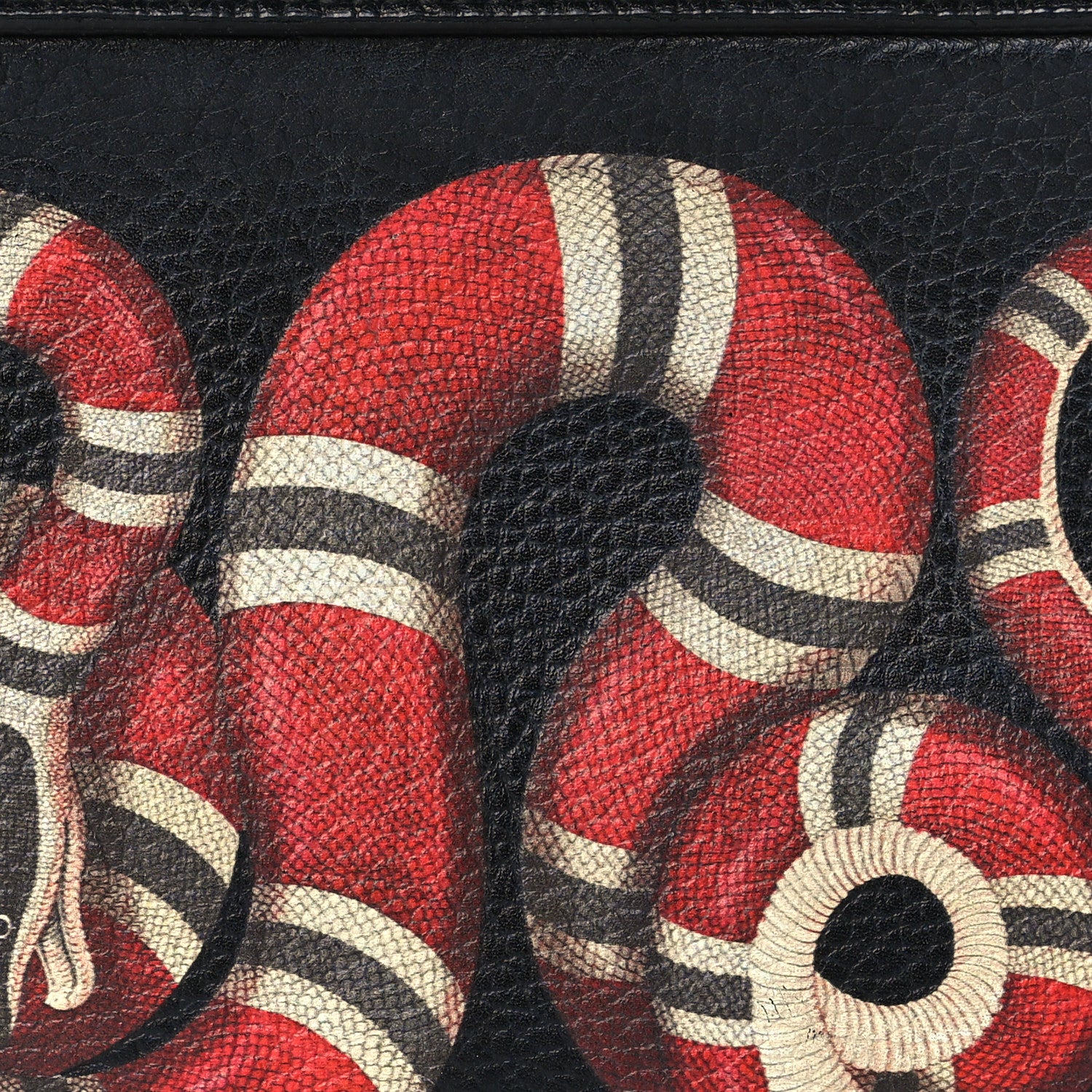 Gucci Grained Calfskin Sylvie Web Kingsnake Small Camera Bag Black Multicolor 9 of 11