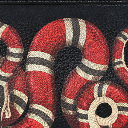 Gucci Grained Calfskin Sylvie Web Kingsnake Small Camera Bag Black Multicolor 9 of 11