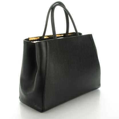 Fendi Vitello Elite Medium 2Jours Tote Black 3 of 9