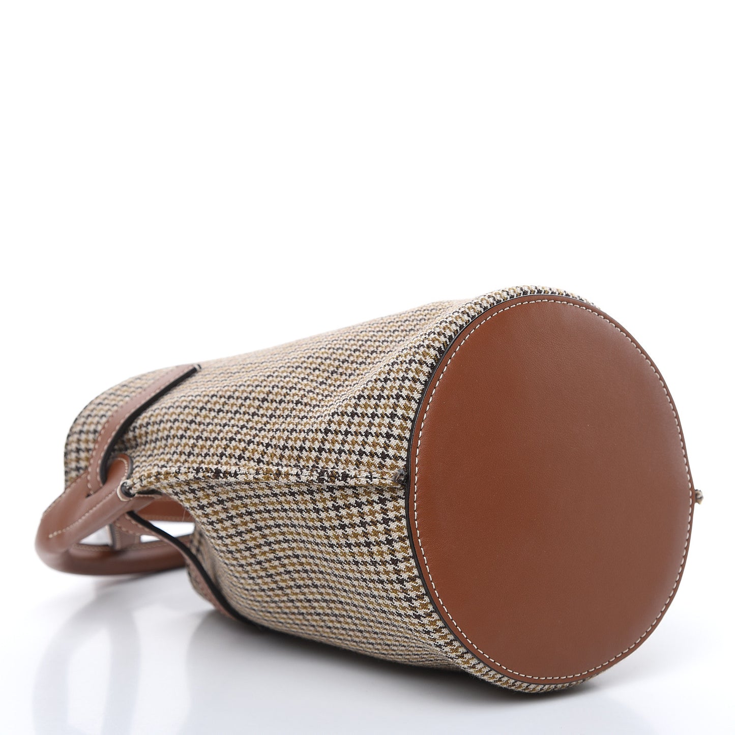 Smooth Calfskin Tweed Nano Big Bag Bucket Tan