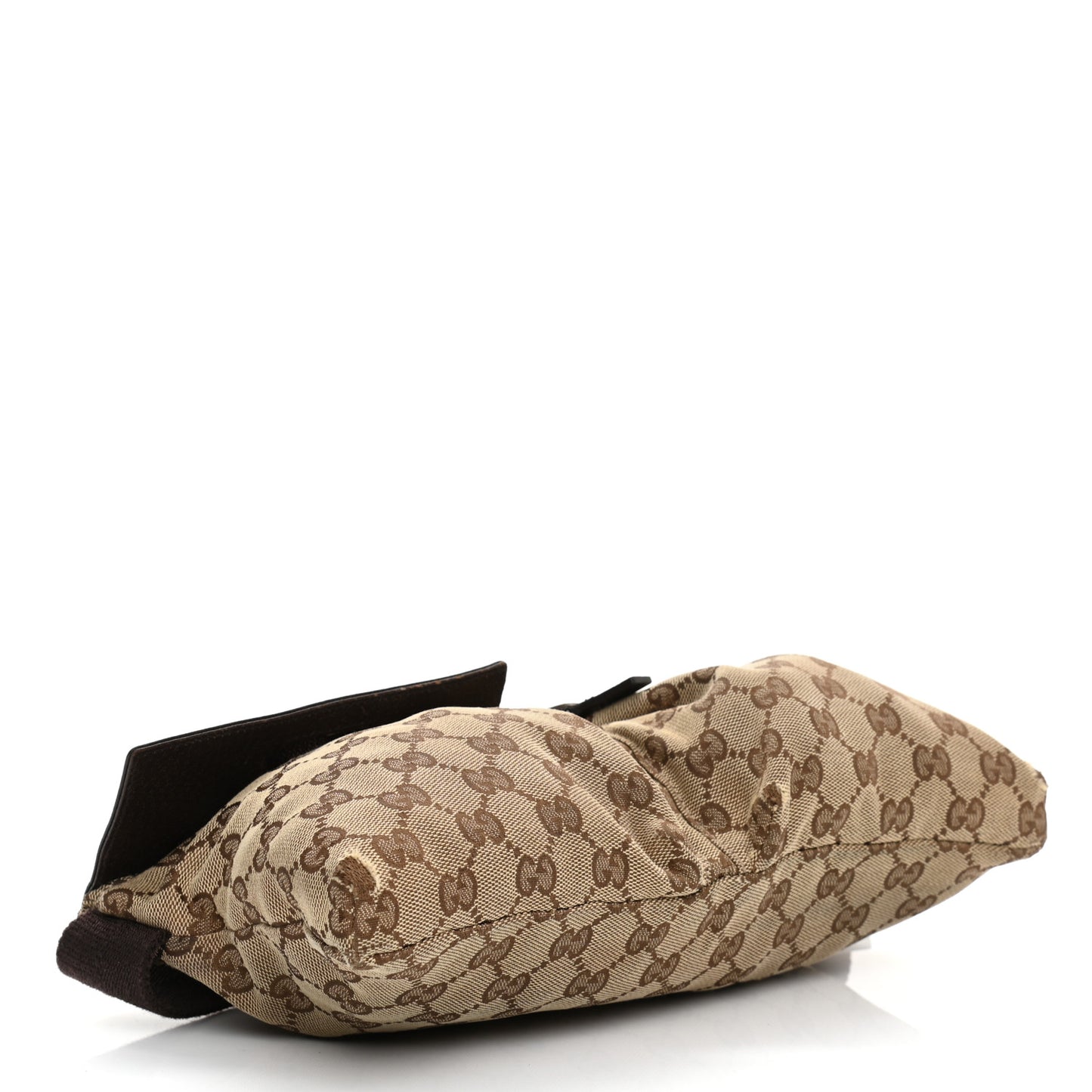 GG Monogram Double Pocket Belt Bag Dark Brown