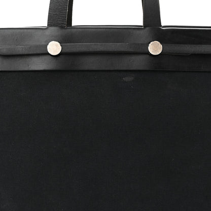 Hermes Toile Vache Hunter Herbag Cabas MM Black 10 of 16