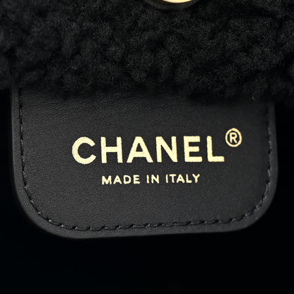 Chanel Aged Lambskin Shearling Quilted Small Chanel 22 Black 8 of 12