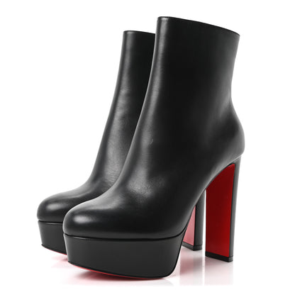 Christian Louboutin Calfskin Loo Booty 130 Ankle Boots 38 Black 4 of 9