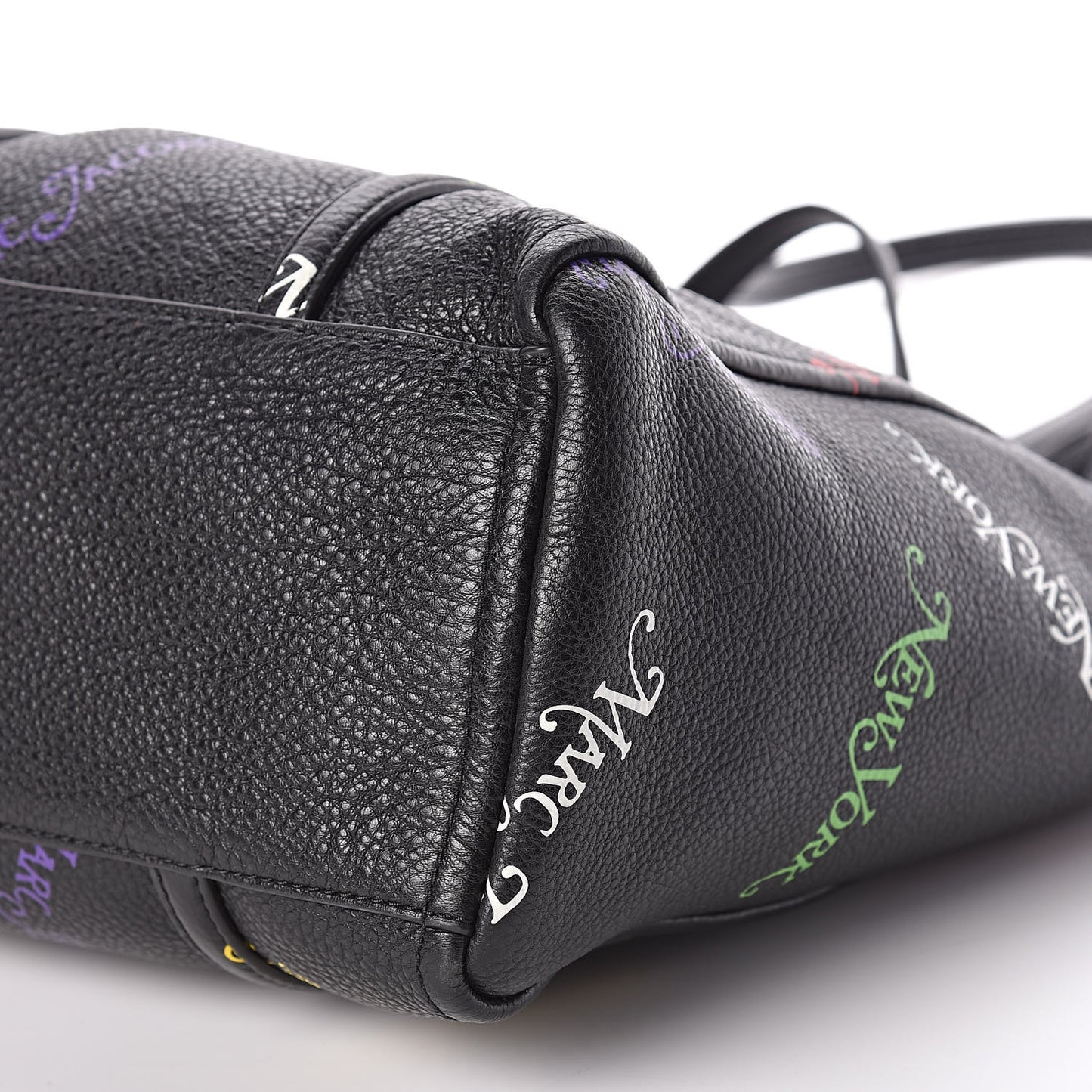 X New York Magazine Grained Calfskin The Tag Tote Black