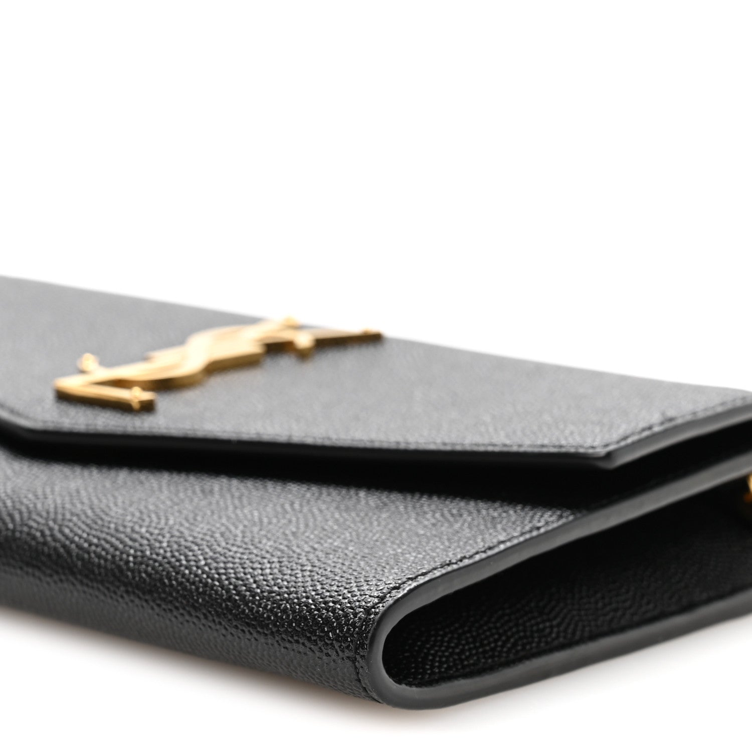 Saint Laurent Grain De Poudre Uptown Chain Wallet Black 11 of 12