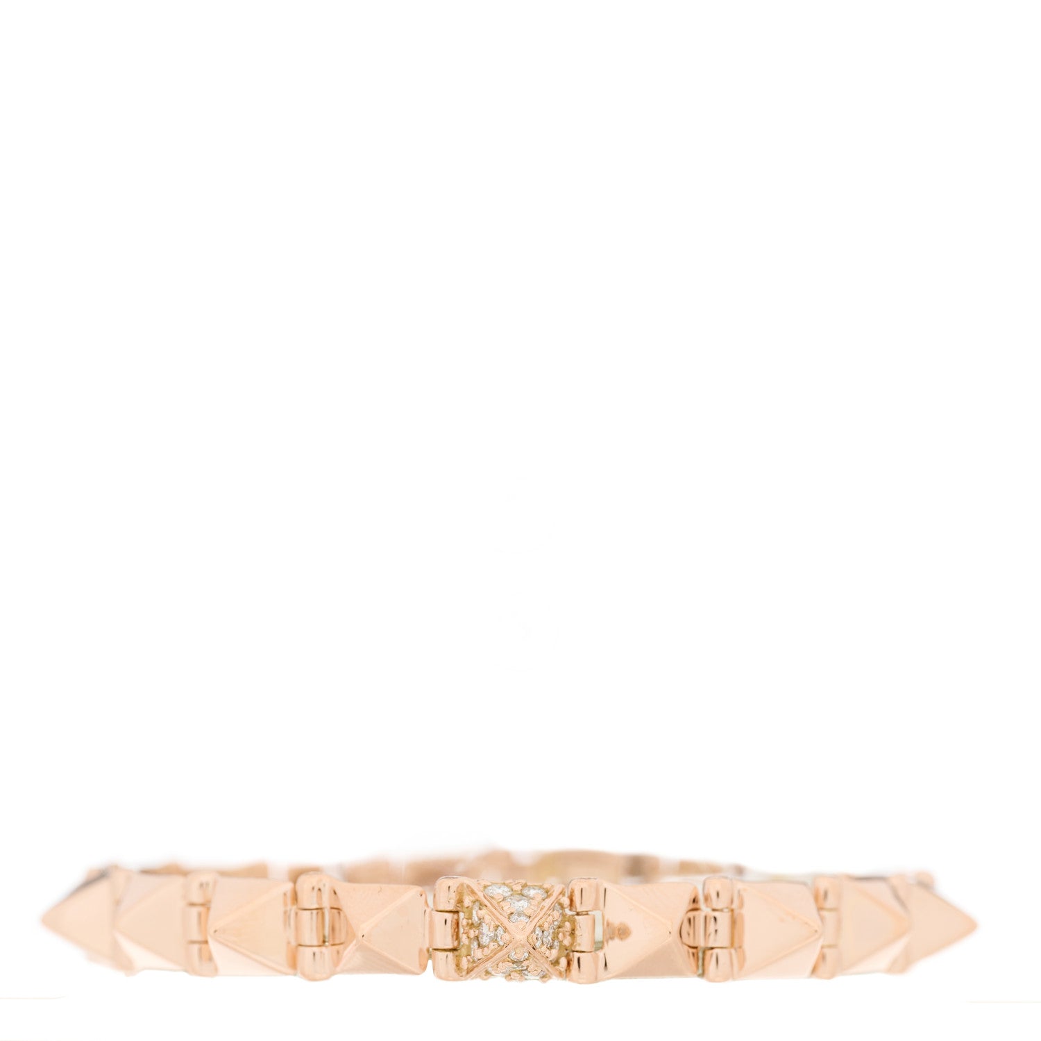 Anita Ko 14K Rose Gold Diamond Small Spike Bracelet 1 of 3