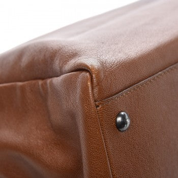 Fendi Goatskin Zucca Large Peekaboo Iconic Satchel Cuoio Tobacco Moro 16 of 24