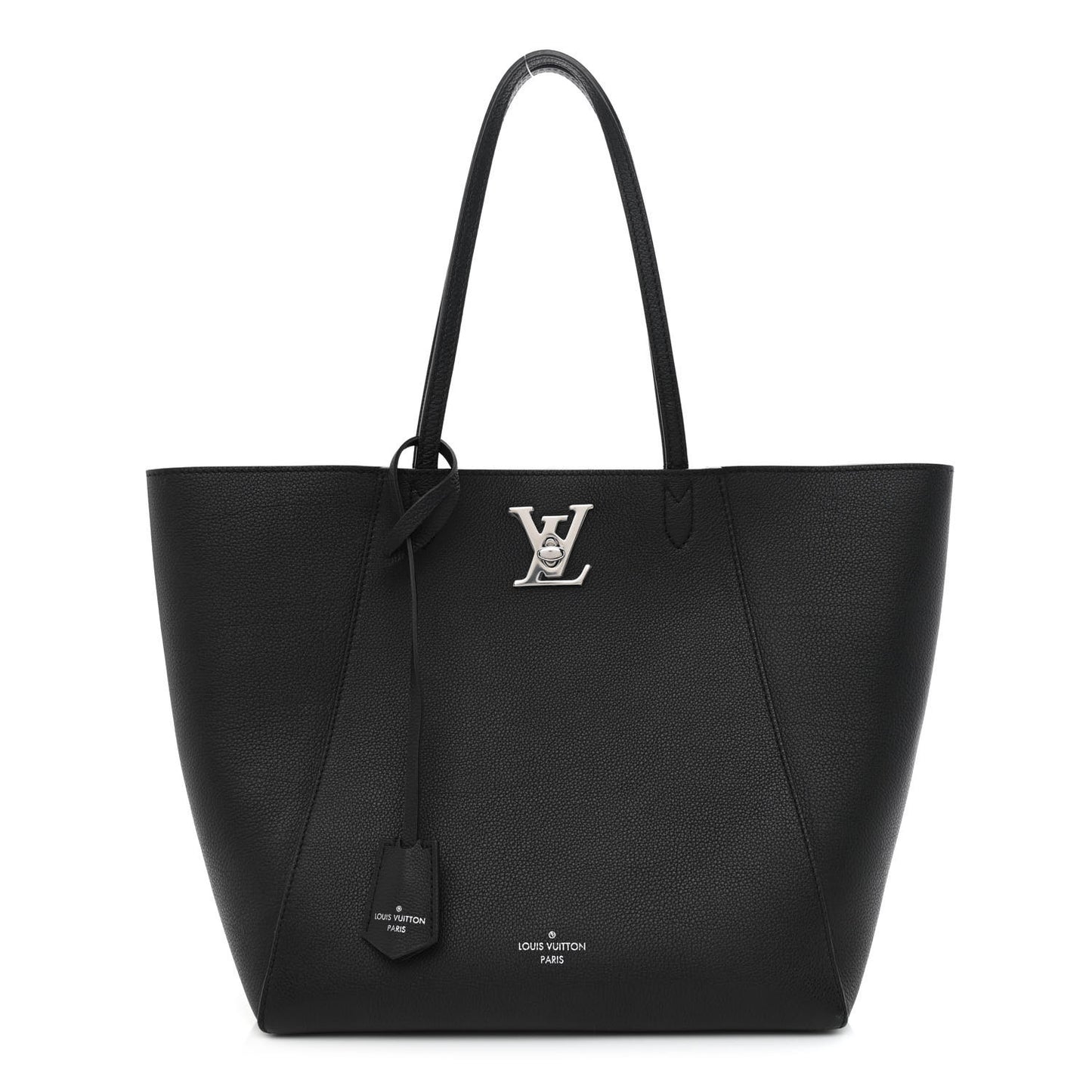 Calfskin Lockme Cabas Black