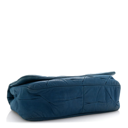 Chanel Iridescent Calfskin Glint Flap Blue 4 of 10