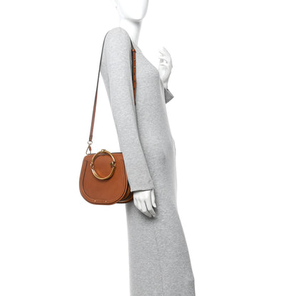Chloe Calfskin Suede Medium Nile Bracelet Bag Caramel 2 of 10