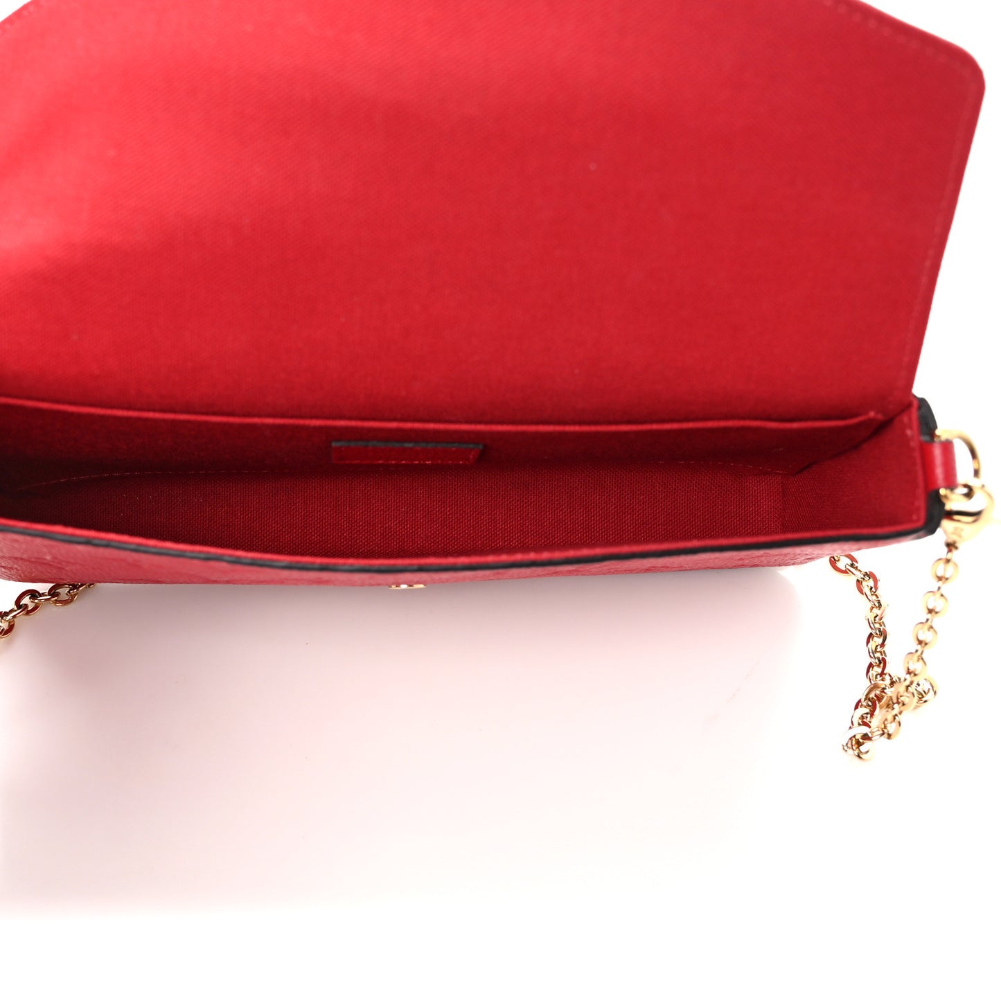 Empreinte Pochette Felicie Chain Wallet Scarlet