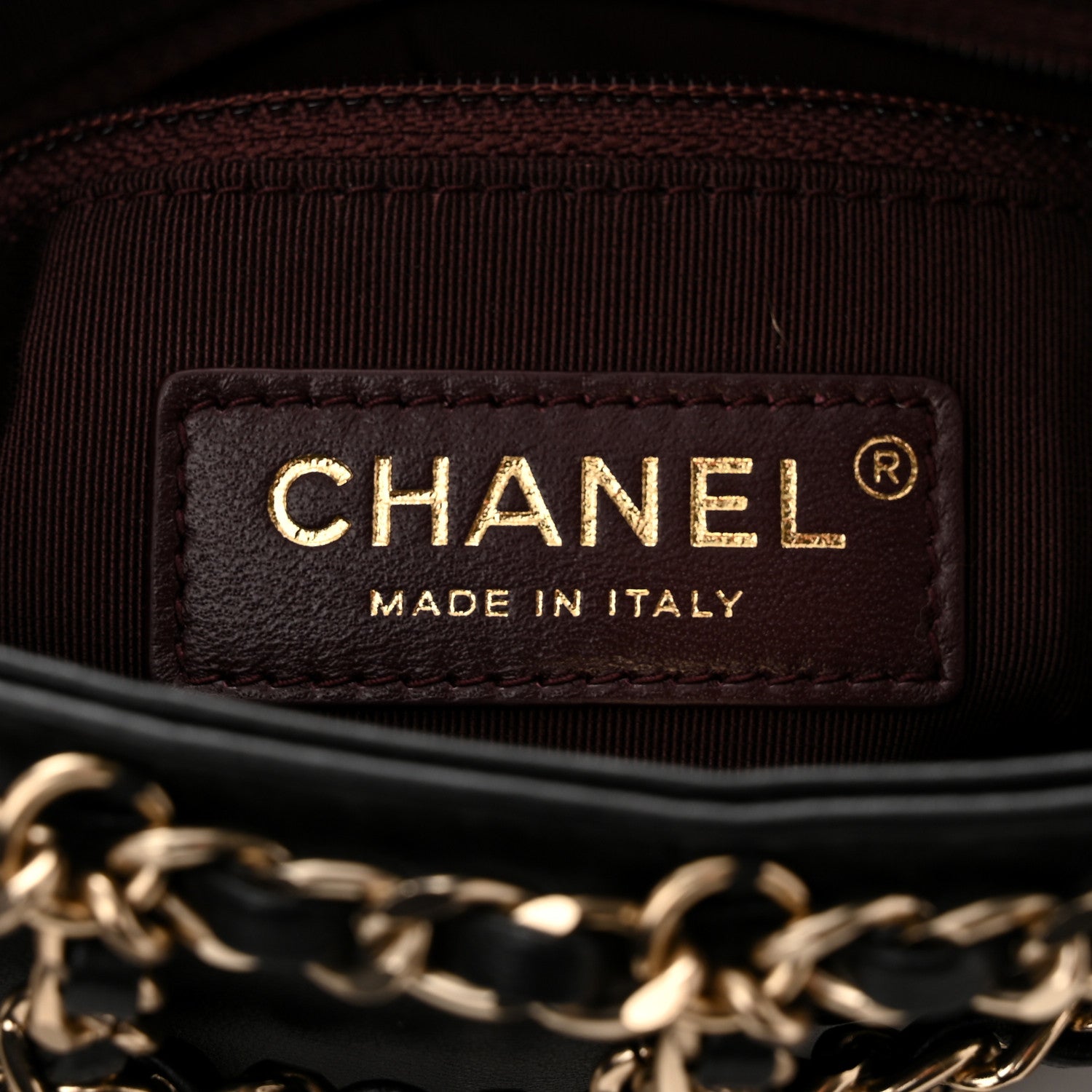 Chanel Lambskin Shopping Chain Tote Black 6 of 12