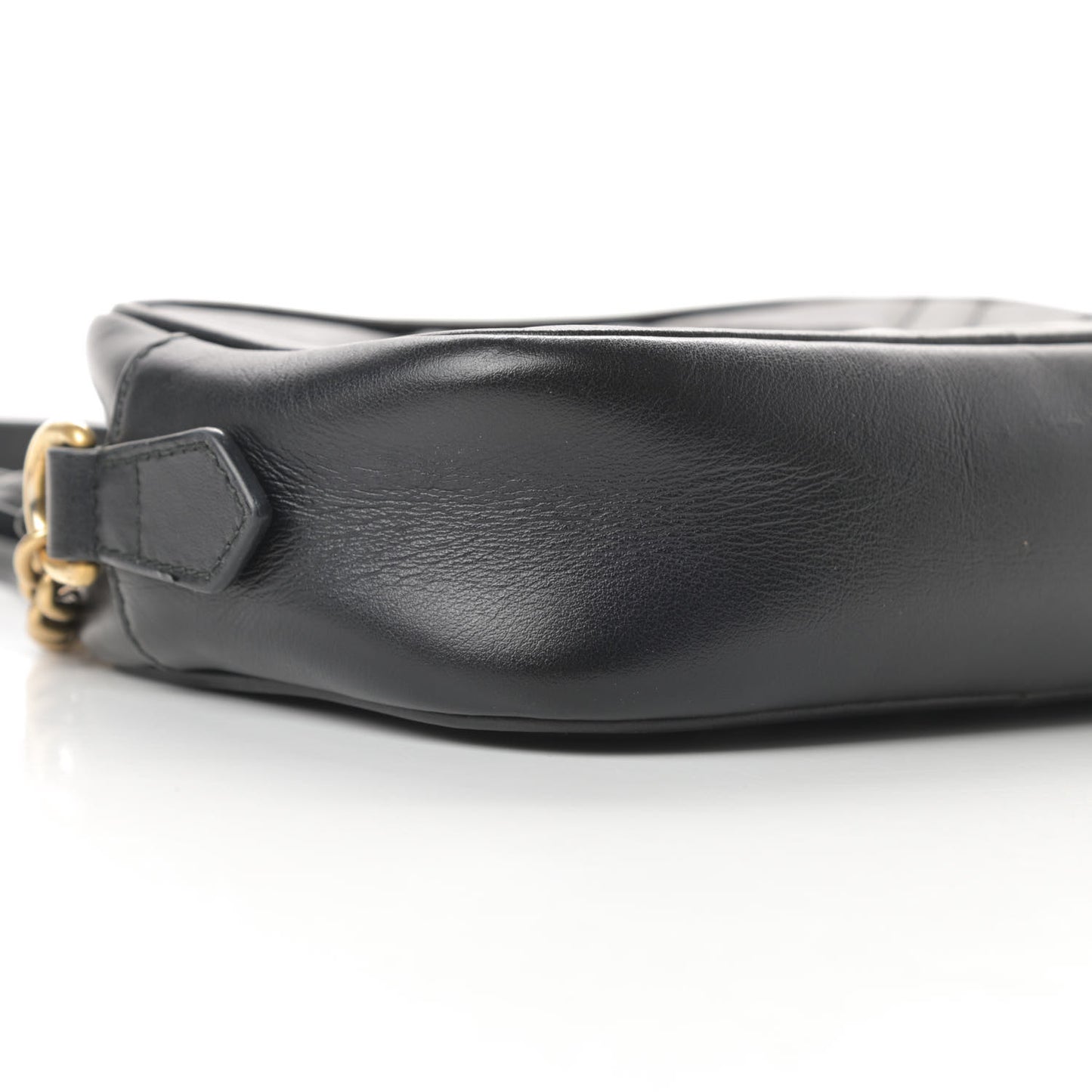 Calfskin Matelasse Mini GG Marmont Chain Shoulder Bag Black