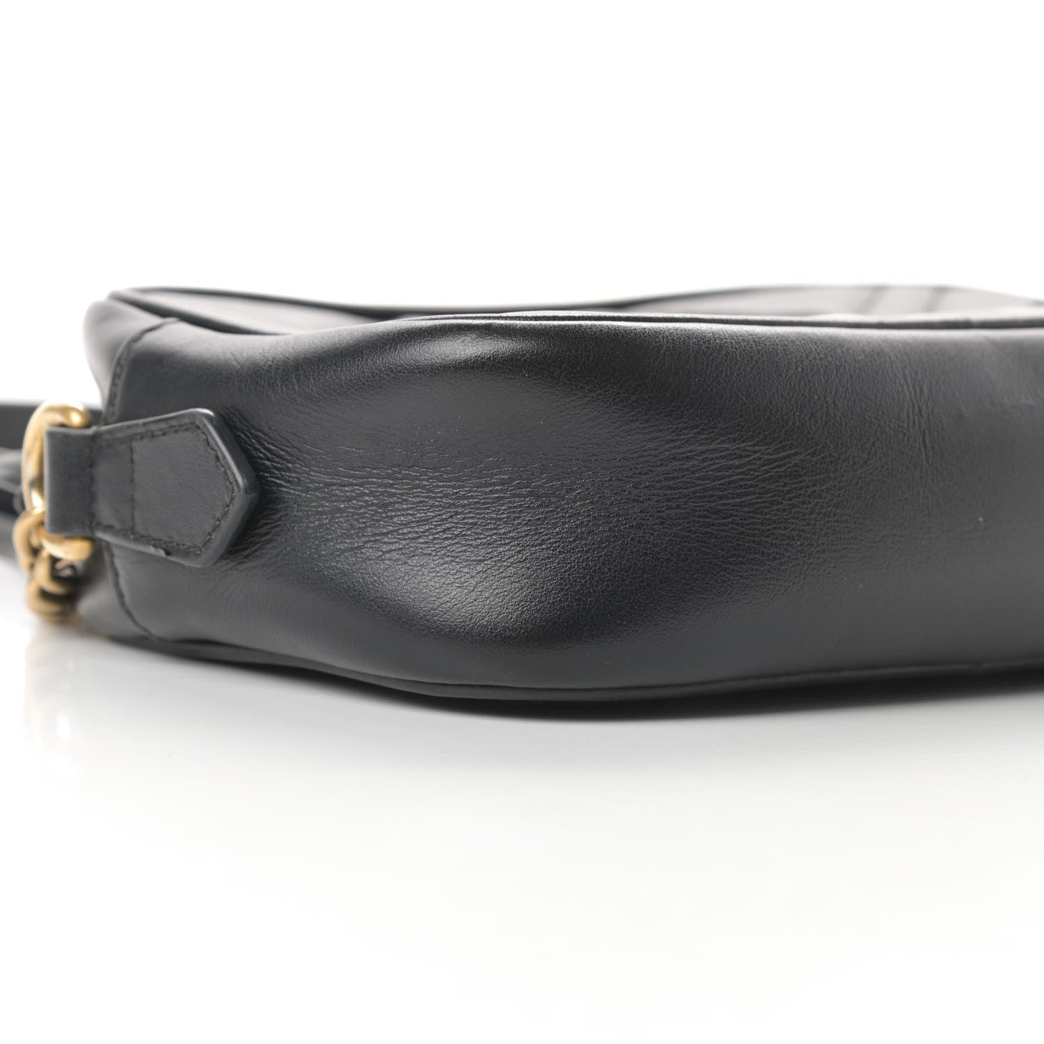 Gucci Calfskin Matelasse Mini GG Marmont Chain Shoulder Bag Black 9 of 18