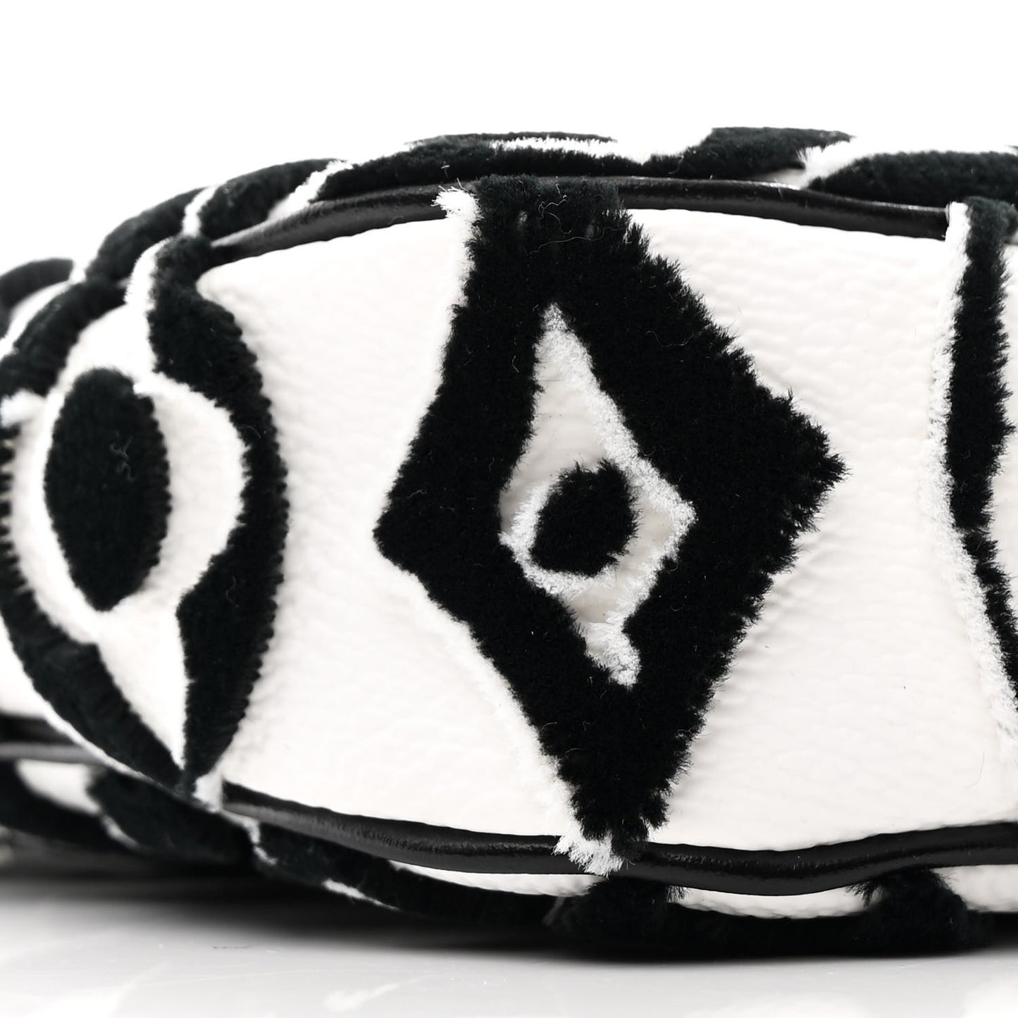 X UF Tufted Monogram Pochette Accessories White Black