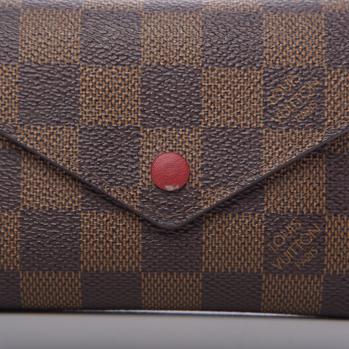 Damier Ebene Victorine Wallet Red