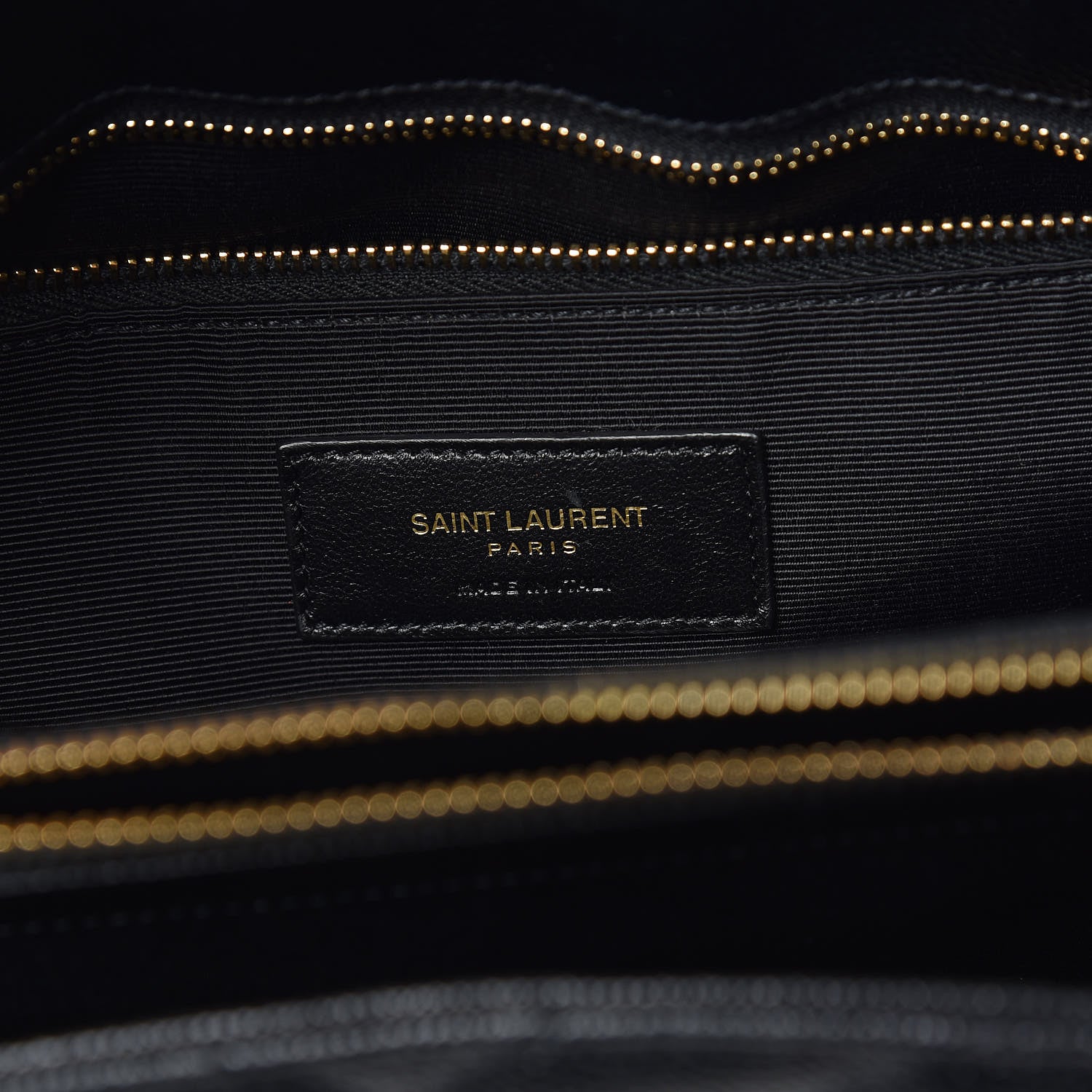 Saint Laurent Grain De Poudre Matelasse Chevron Monogram Shopping Bag Black 6 of 12