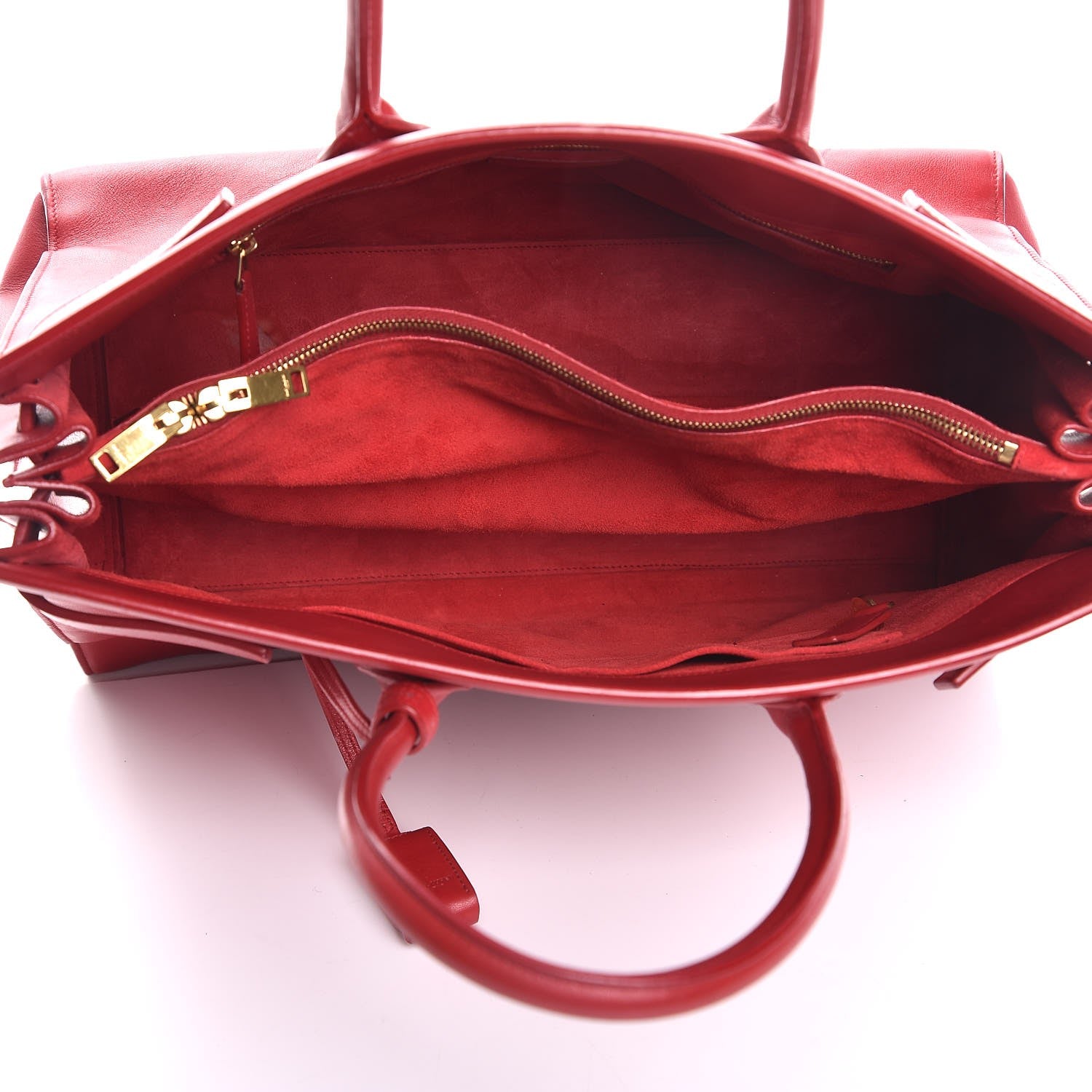 Saint Laurent Calfskin Large Sac de Jour Carryall Rouge Orient 5 of 22