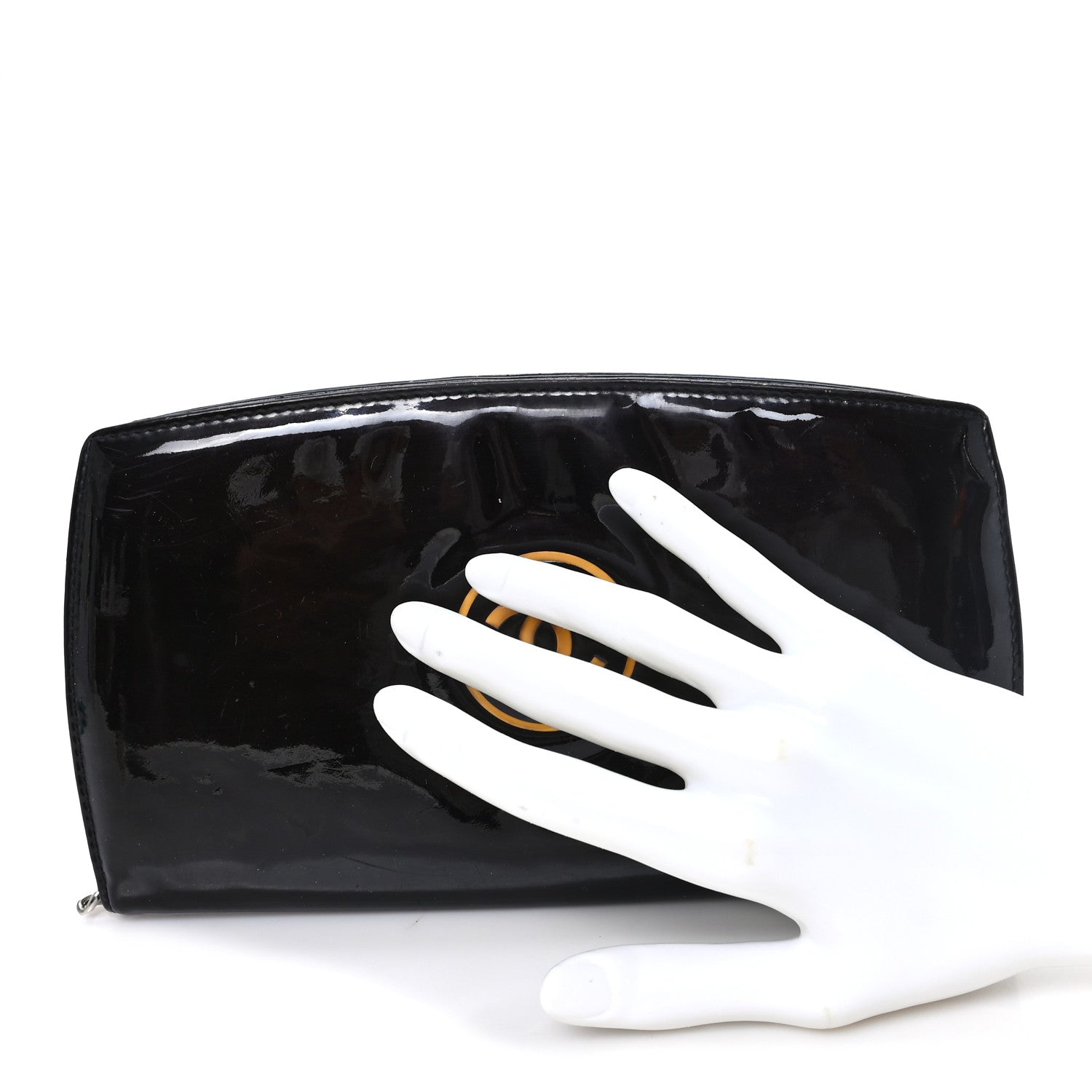 Chanel Patent Trousse Maquil Wallet Black 2 of 9