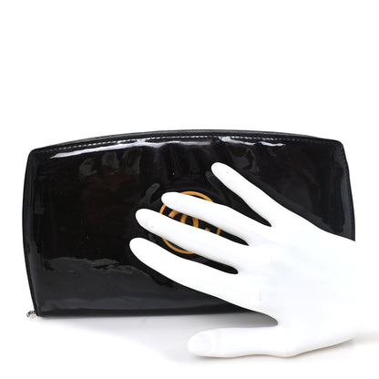 Chanel Patent Trousse Maquil Wallet Black 2 of 9