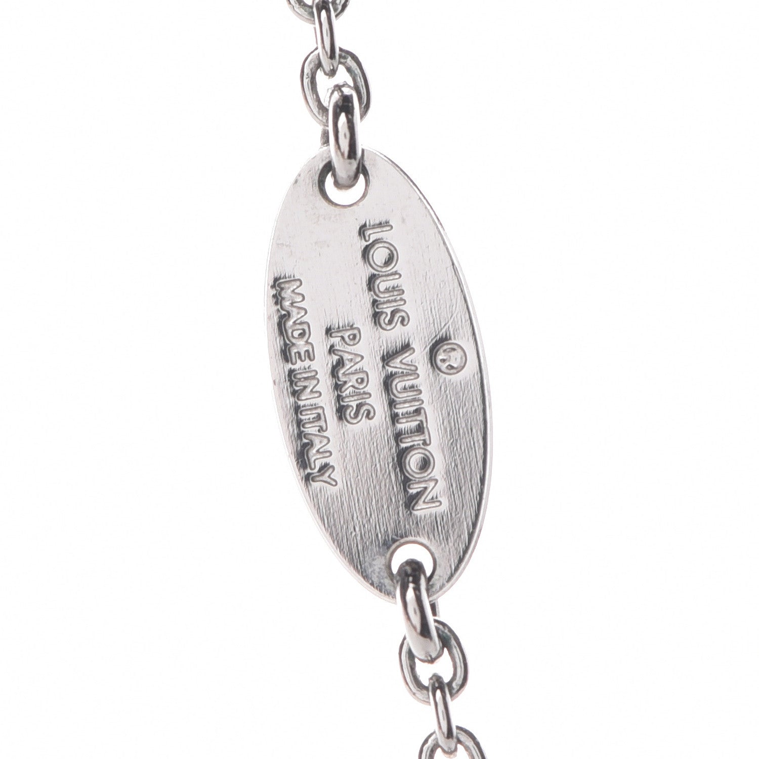 Louis Vuitton Metal Essential V Supple Necklace Silver 7 of 8