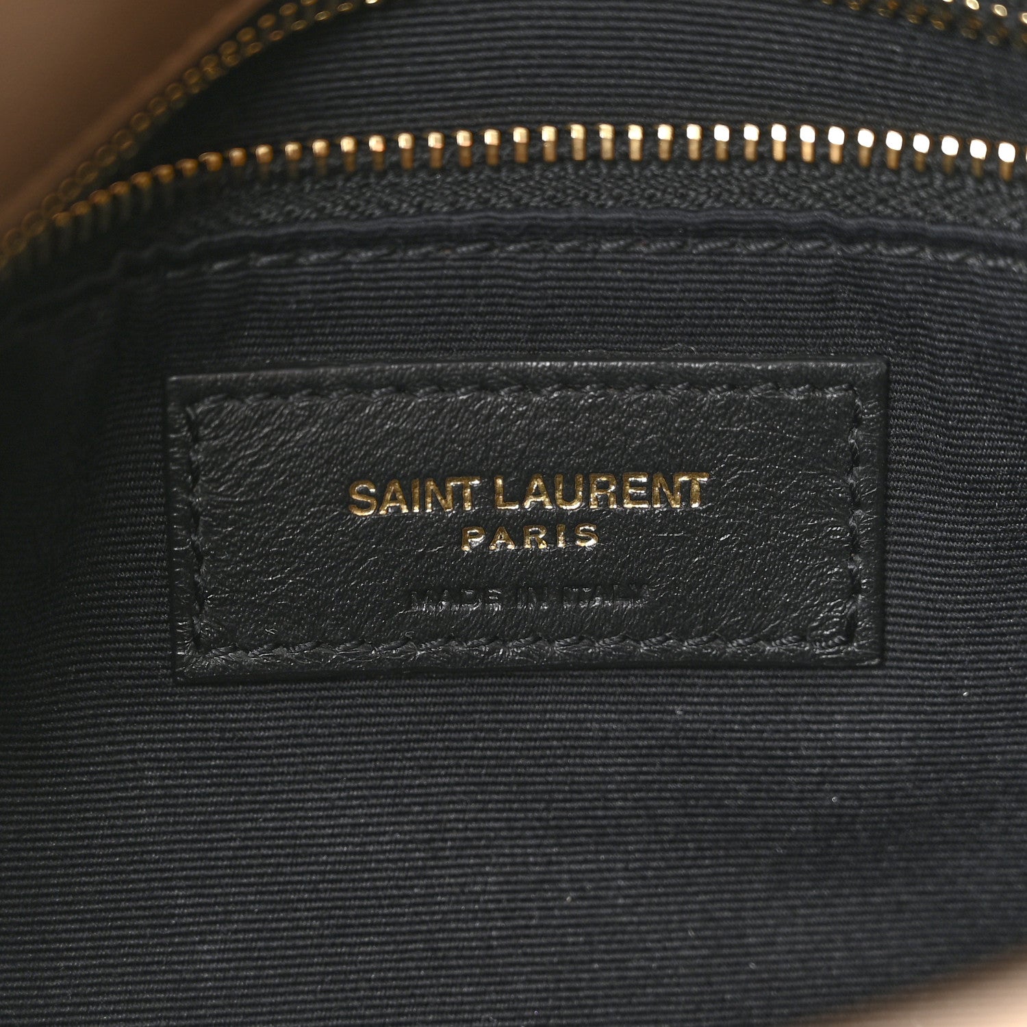 Saint Laurent Lambskin Quilted Small Loulou Puffer Monogram Chain Satchel Dark Beige 6 of 13