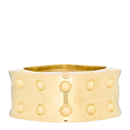 Roberto Coin 18K Yellow Gold Diamond Two Row Pois Moi Band Ring 58 8.25 3 of 4