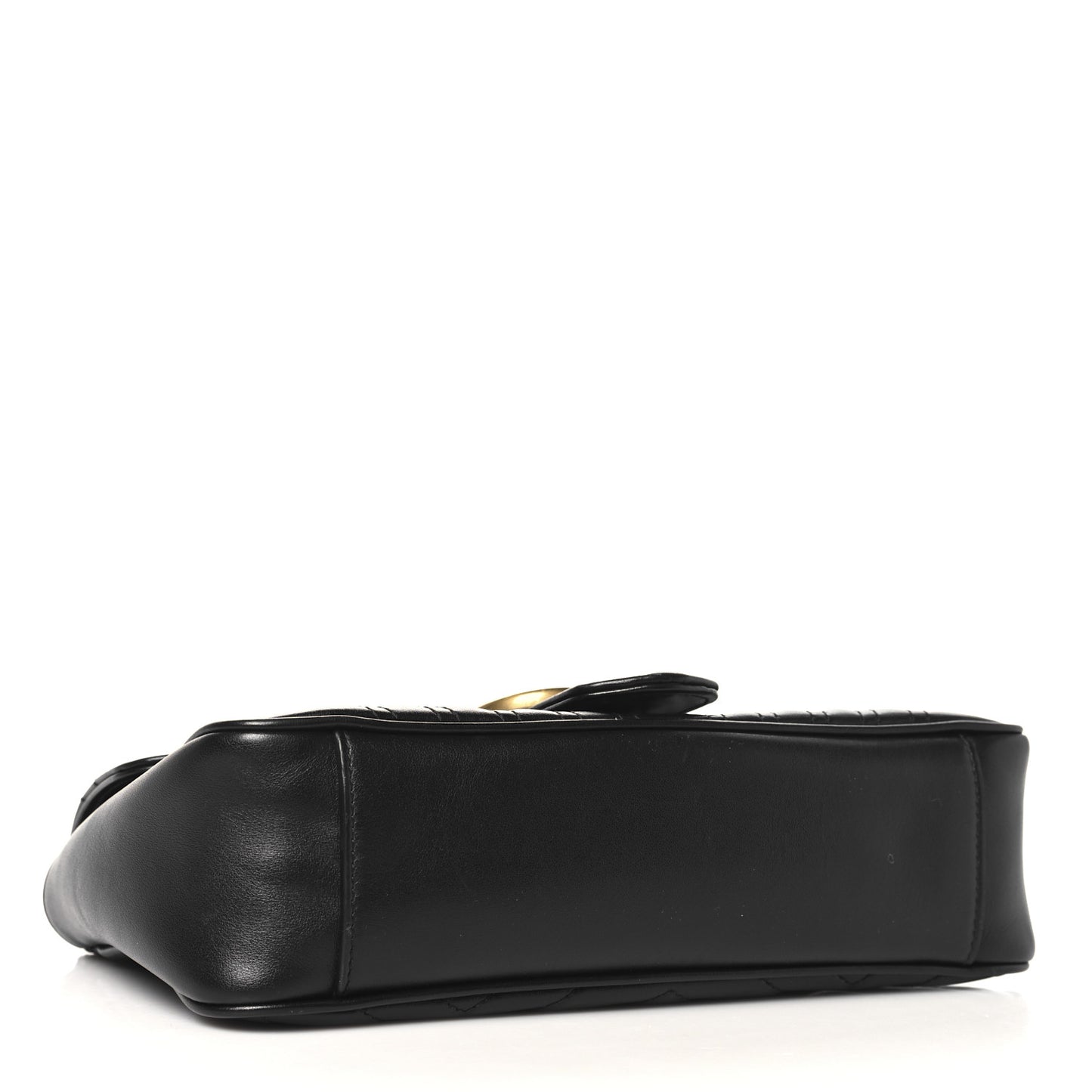 Calfskin Matelasse Small GG Marmont Shoulder Bag Black
