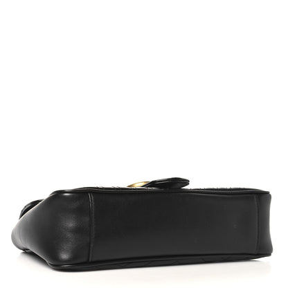 Gucci Calfskin Matelasse Small GG Marmont Shoulder Bag Black 4 of 10
