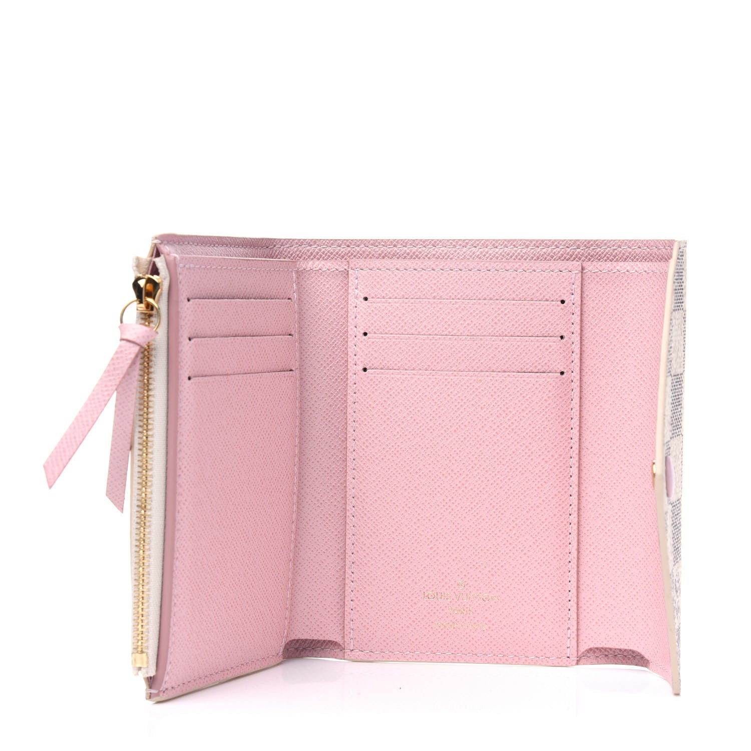 Louis Vuitton Damier Azur Victorine Wallet Rose Ballerine 5 of 7