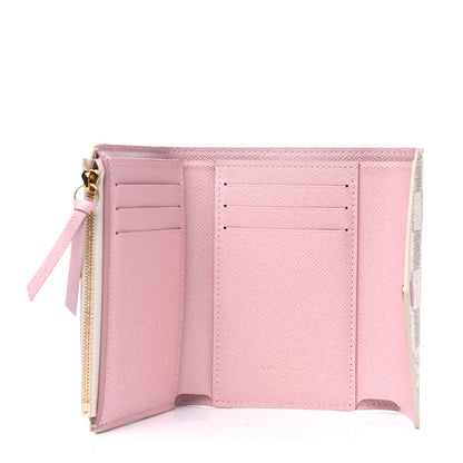 Louis Vuitton Damier Azur Victorine Wallet Rose Ballerine 5 of 7