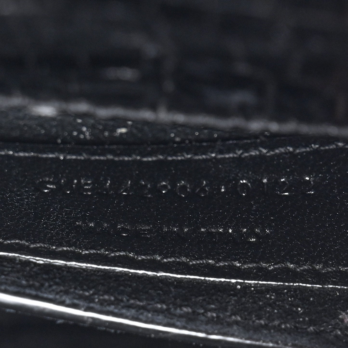 Calfskin Crocodile Embossed Medium Monogram Sunset Black