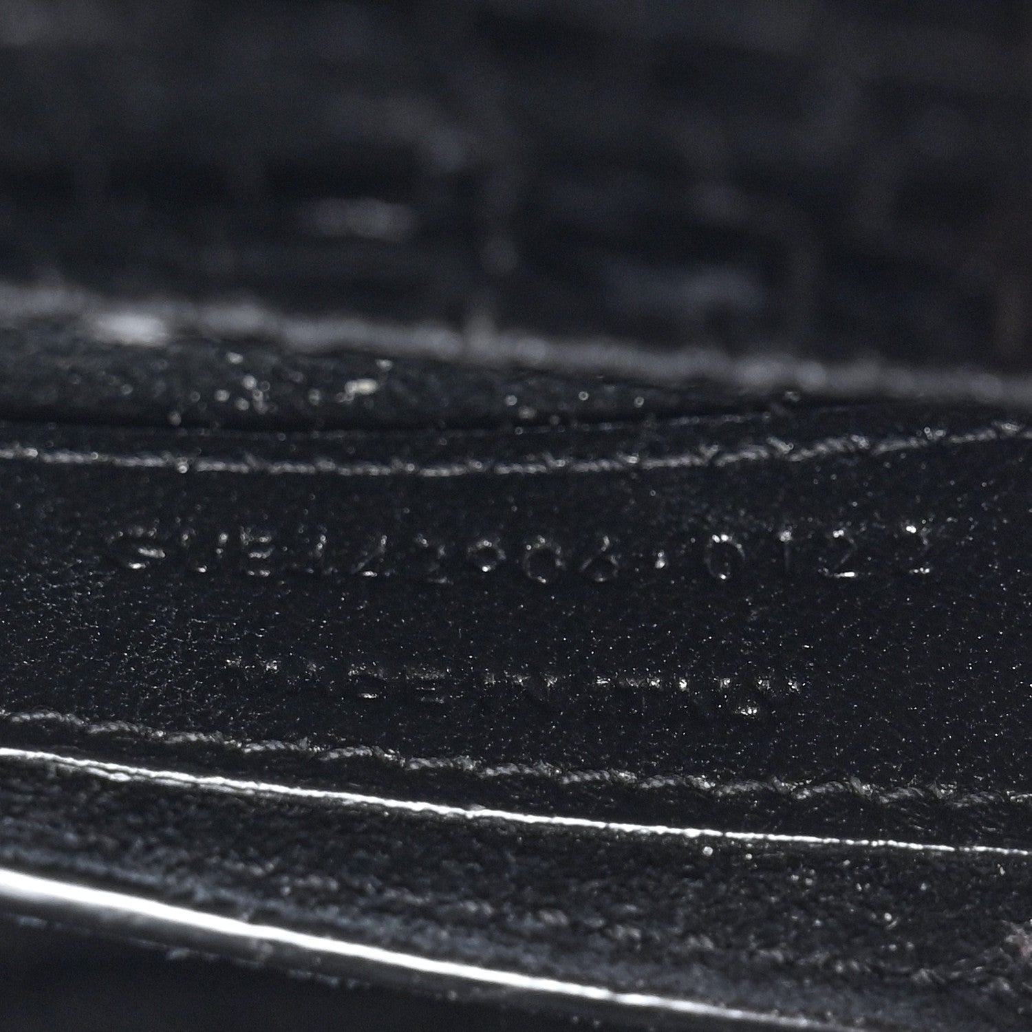 Saint Laurent Calfskin Crocodile Embossed Medium Monogram Sunset Black 8 of 11
