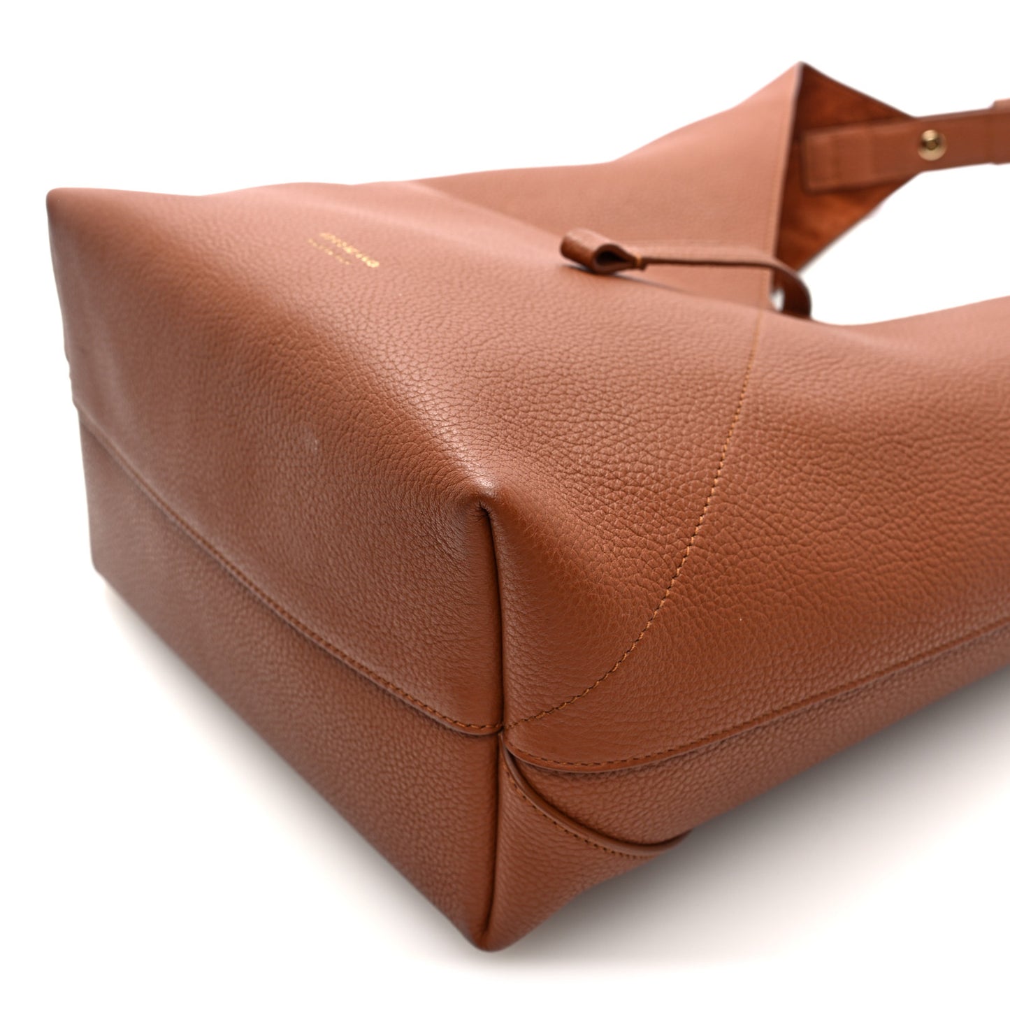 Grained Calfskin V Hobo Cognac