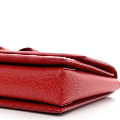 Salvatore Ferragamo Printed Calfskin Ginny Shoulder Bag Red 9 of 10