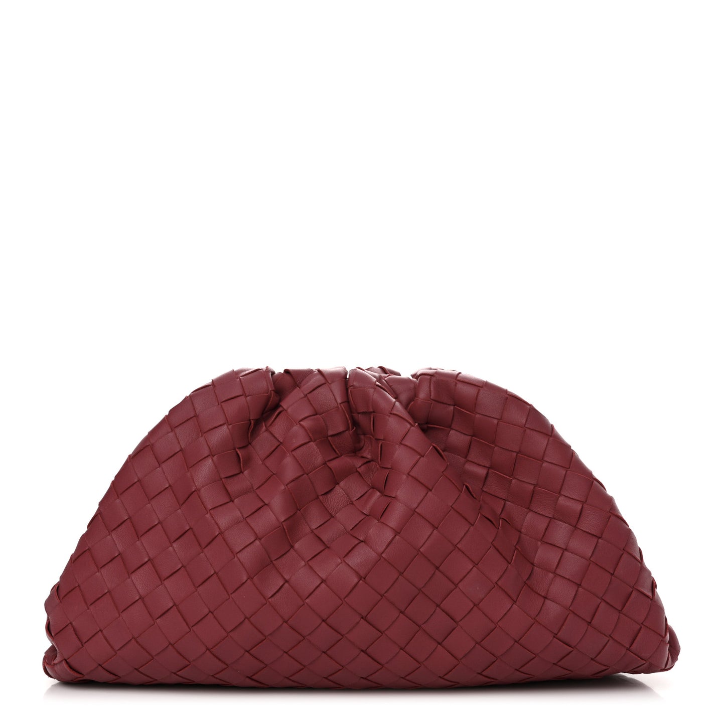 Nappa Maxi Intrecciato The Pouch Oversized Clutch Amaranto
