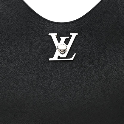 Louis Vuitton Calfskin Lockme Hobo Black 8 of 15