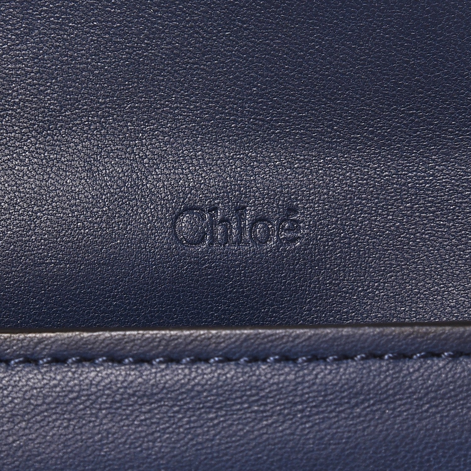 Chloe Lambskin Georgia Card Holder Deep Ocean 7 of 8