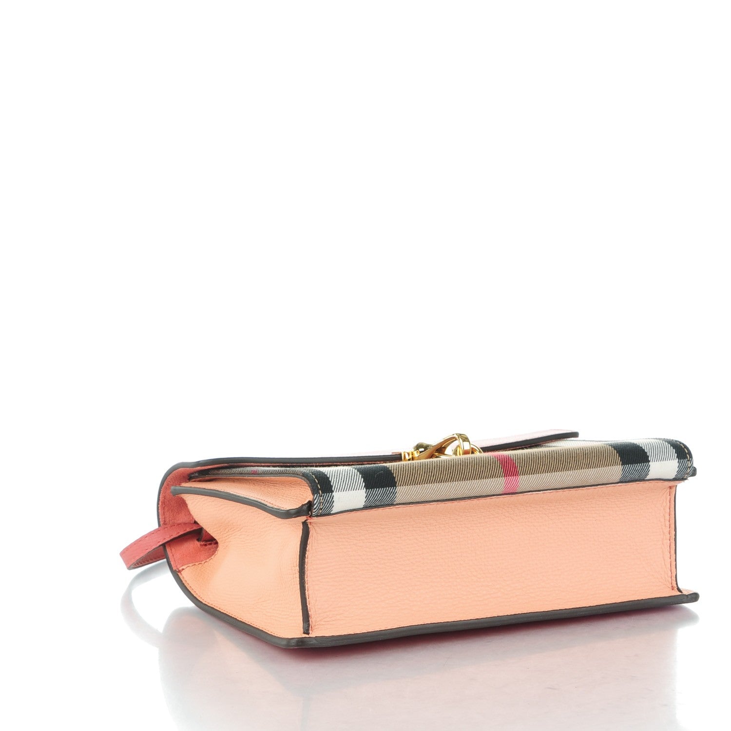 Burberry Derby Calfskin House Check Small Macken Crossbody Bag Copper Pink 4 of 8