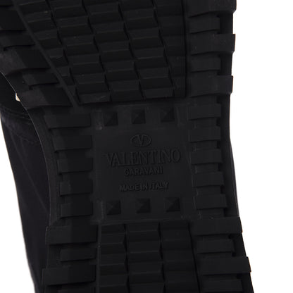 Valentino Garavani Suede Nylon Camouflage Womens Soul Rockstud Sneakers 38 Black 9 of 11