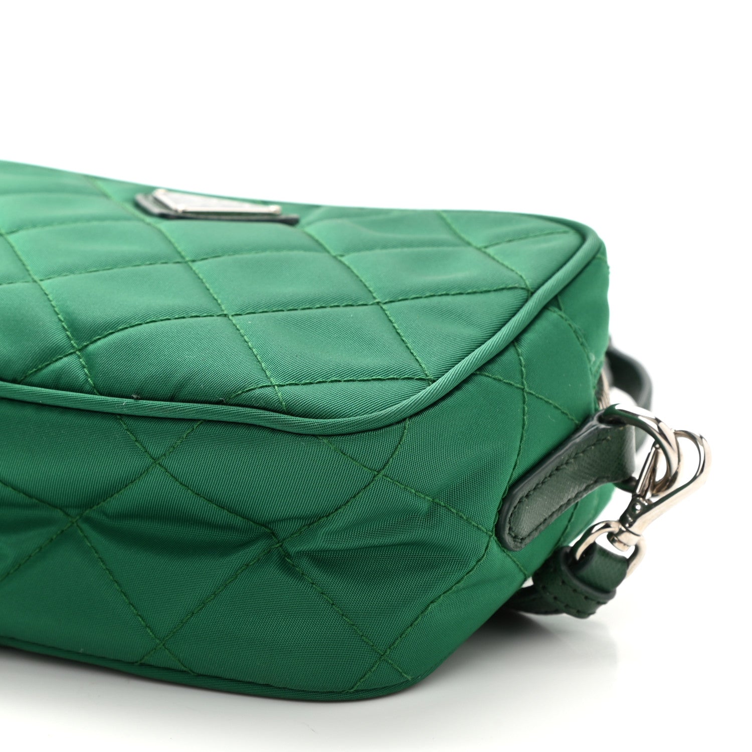 Prada Nylon Tessuto Impuntu Quilted Crossbody Bag Oleandro 3 of 10