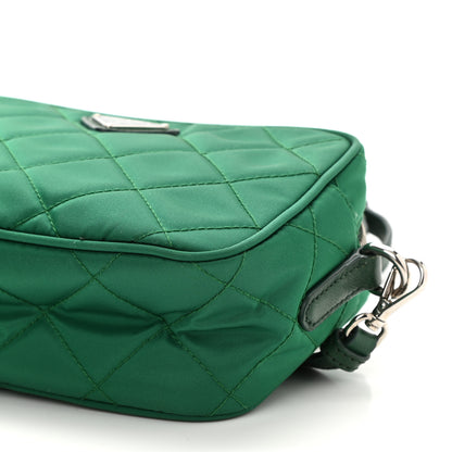 Prada Nylon Tessuto Impuntu Quilted Crossbody Bag Oleandro 3 of 10