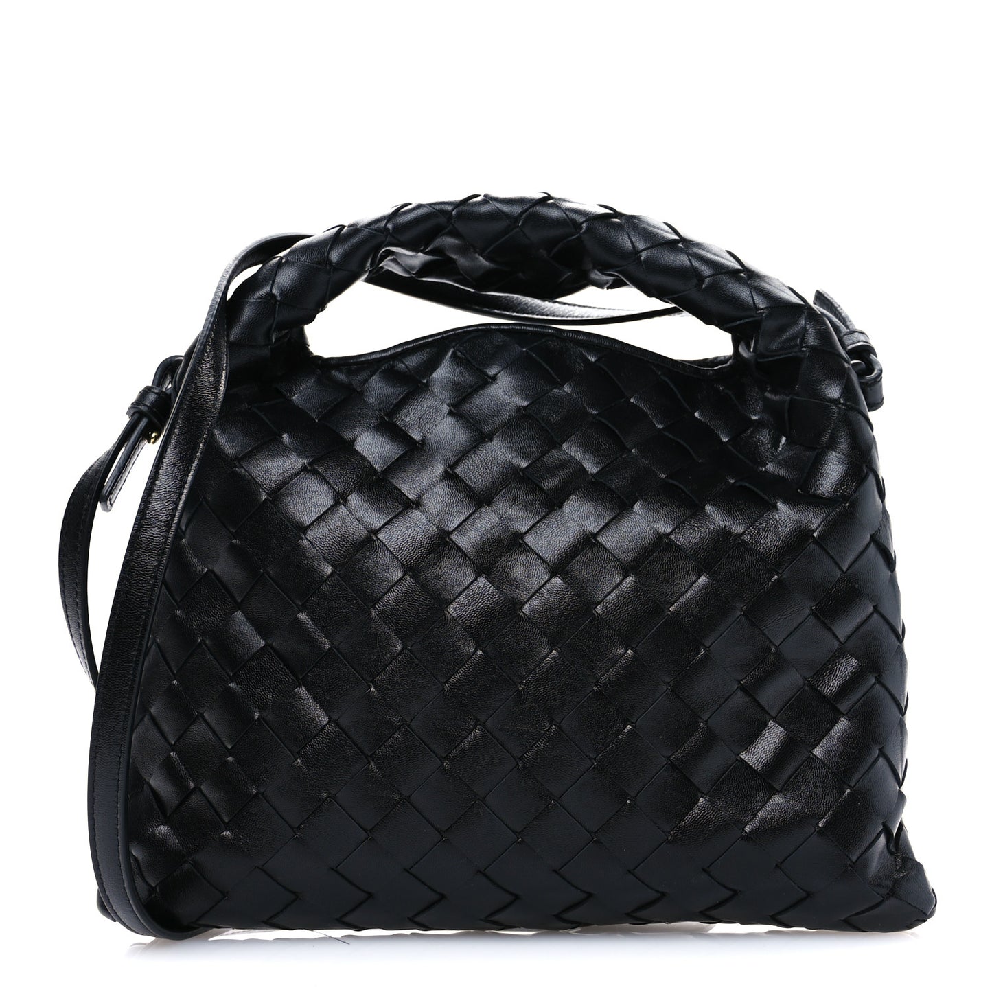 Calfskin Intrecciato Mini Hop Black