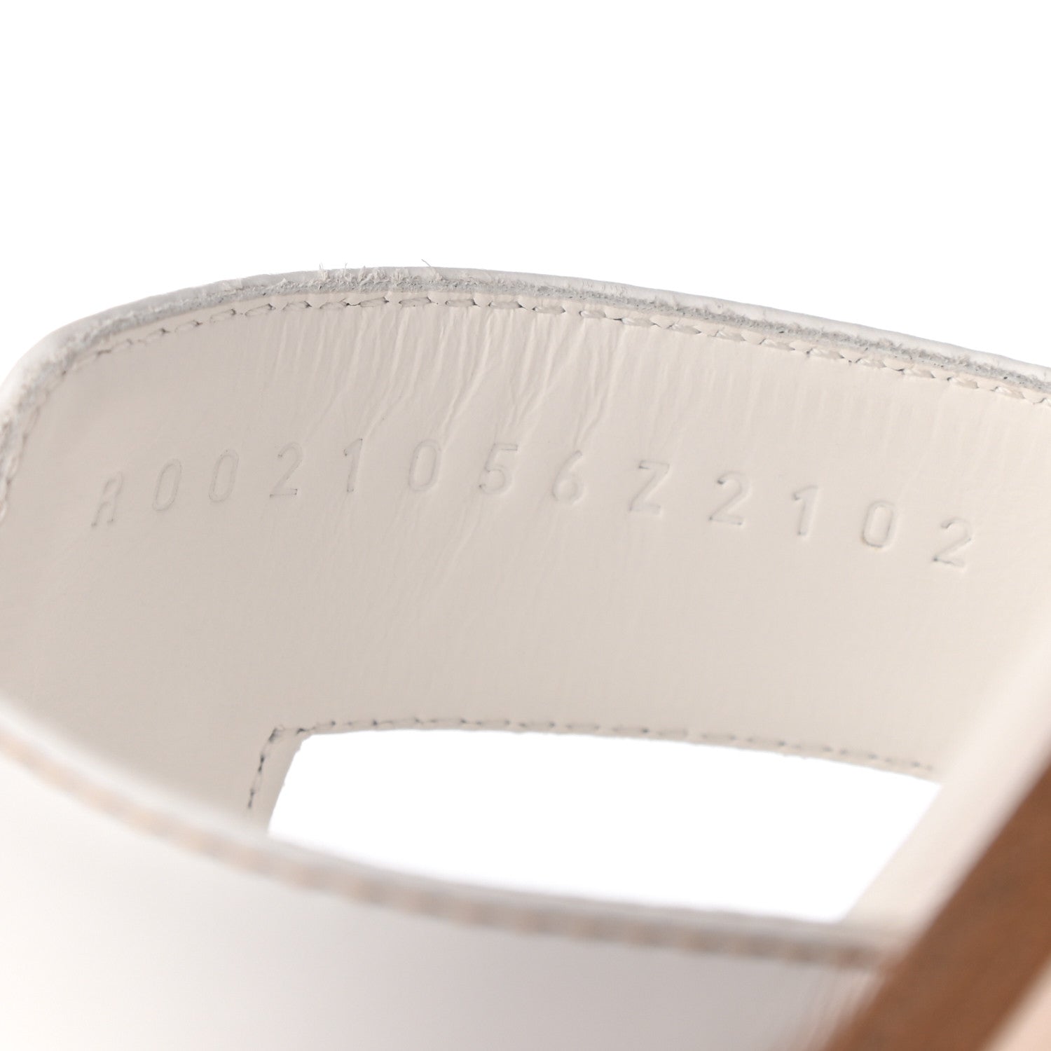 Hermes Box Calfskin Oran Sandals 40.5 White 8 of 8