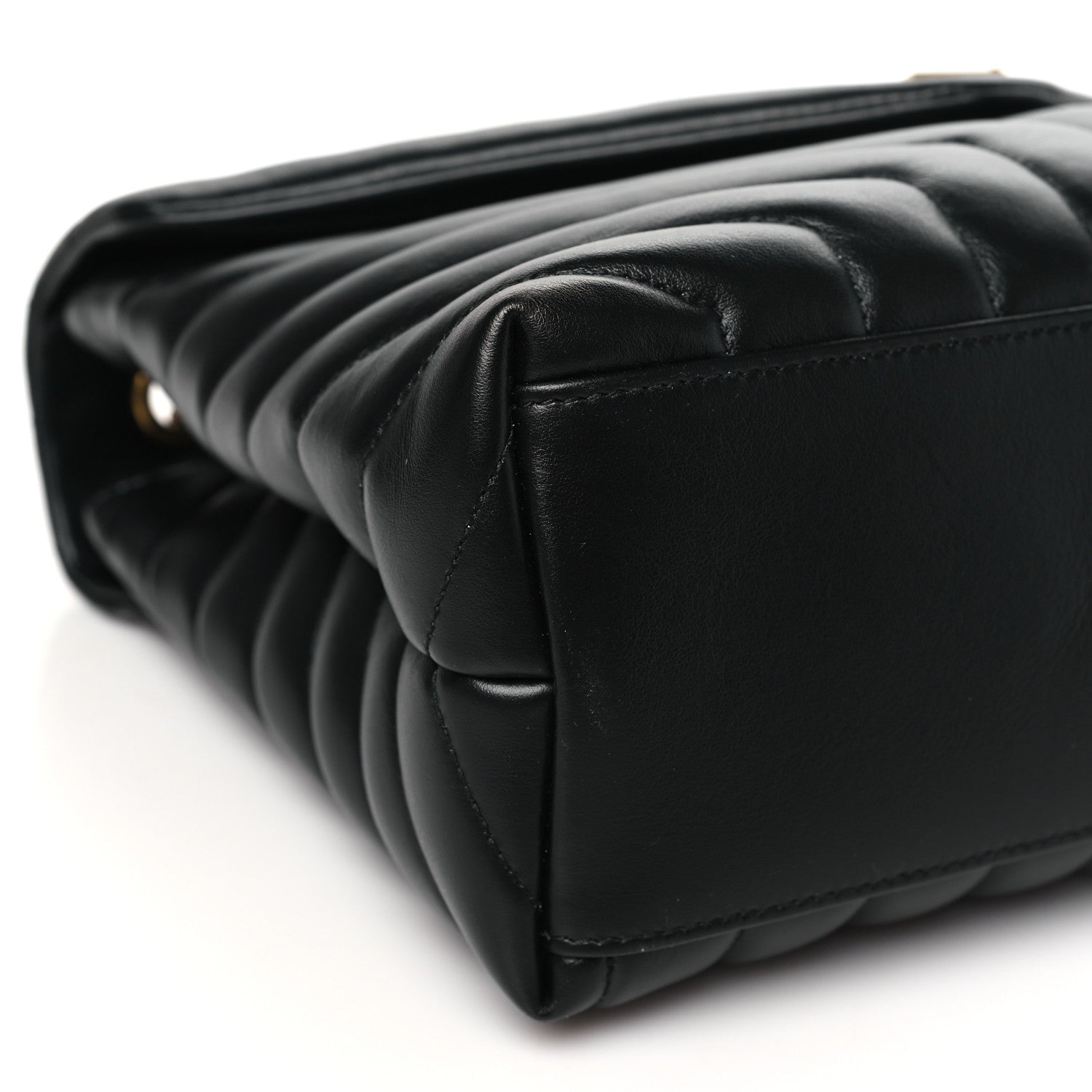 Saint Laurent Calfskin Y Quilted Monogram Medium Loulou Chain Satchel Black 9 of 10