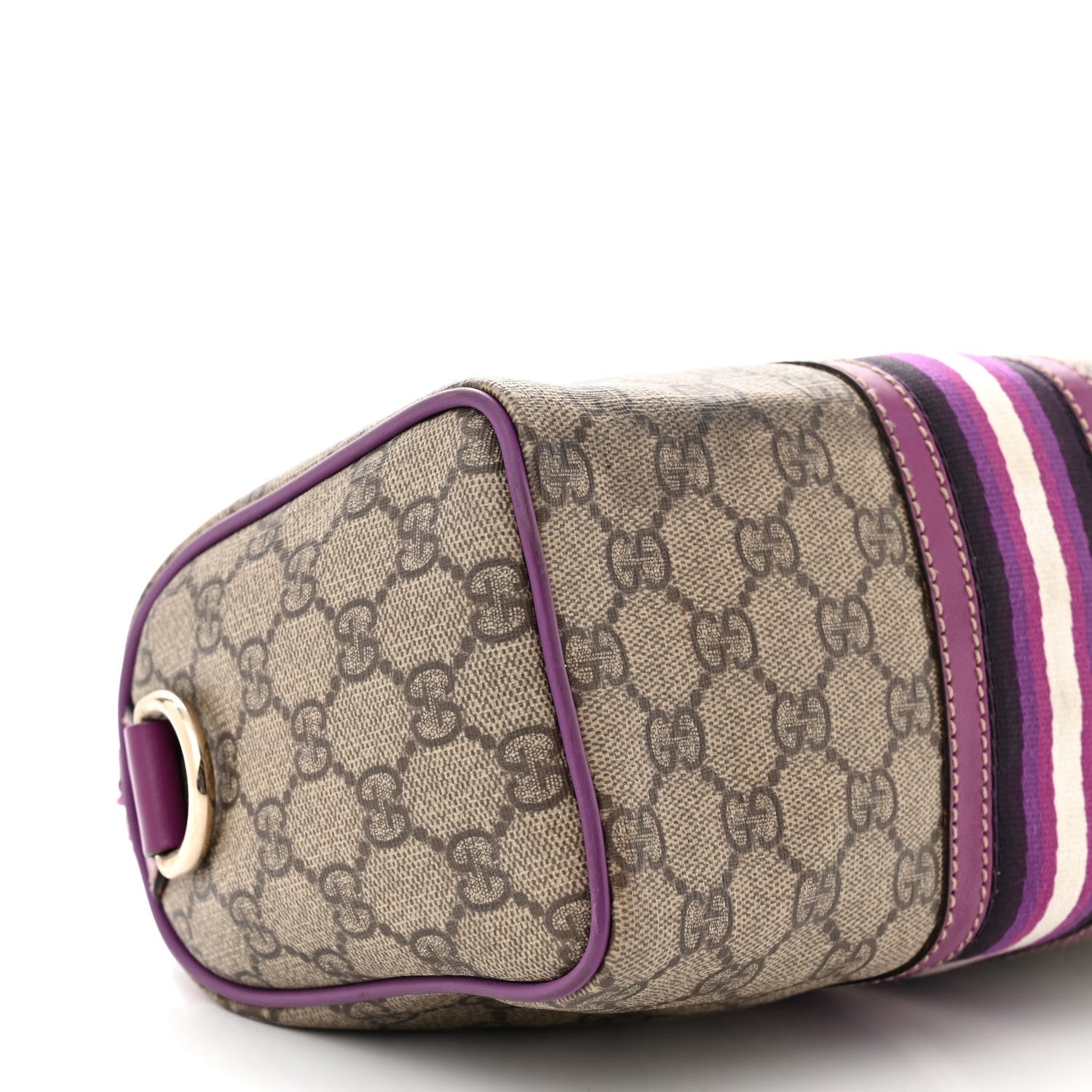Gucci Monogram Vintage Web Small Boston Purple 9 of 13