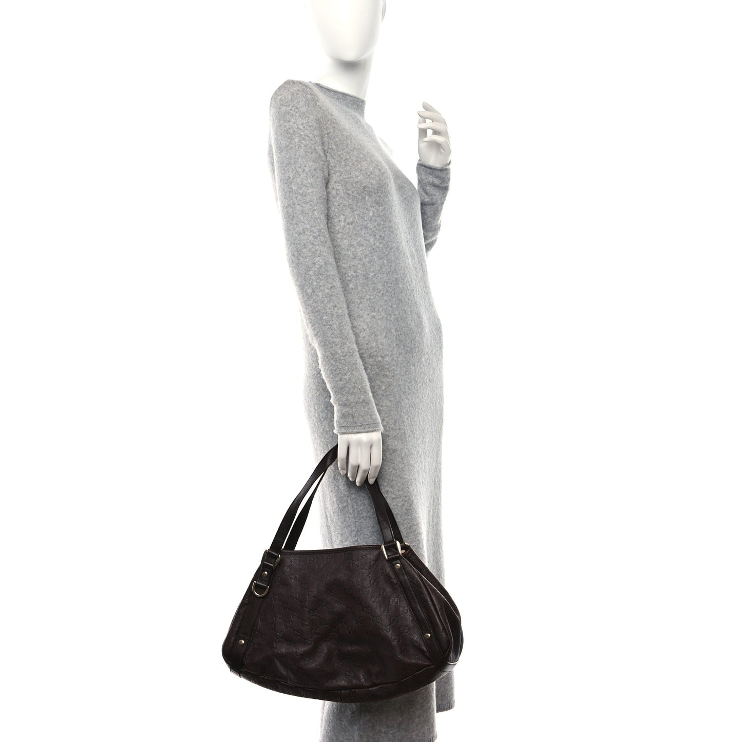 Guccissima Medium Abbey Shoulder Bag Chocolate
