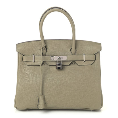 Hermes Taurillon Clemence Birkin 30 Sauge 1 of 10